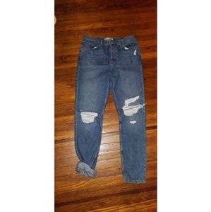 TopShop Tall Distressed Jeans 30waist/36length